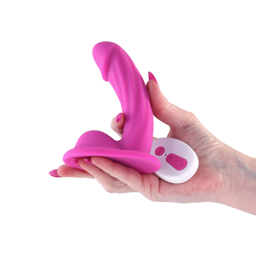 На фото дилдо з вібрацією NS Novelties Colours - Curve - Vibrating - 5" Dildo - Pink