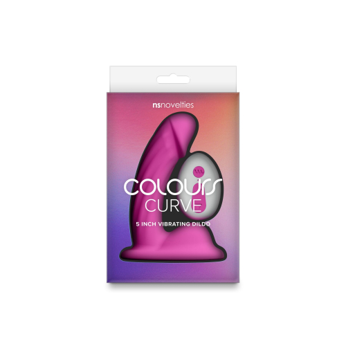 На фото дилдо з вібрацією NS Novelties Colours - Curve - Vibrating - 5" Dildo - Pink