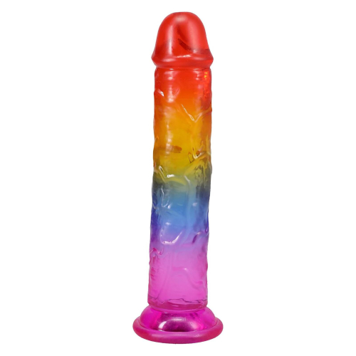 Дилдо Doc Johnson Crystal Jellies 7 Rainbow