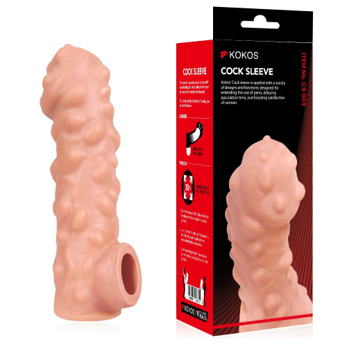 Kokos Cock Sleeve CS 003 M - Насадка на член с рельефом