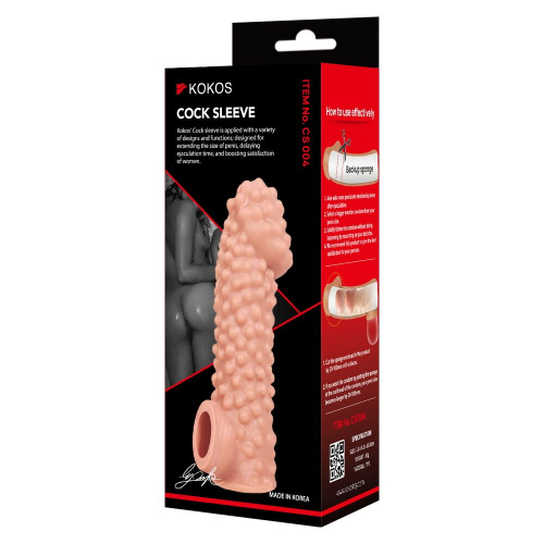 Kokos Cock Sleeve CS 004 M - Насадка на член c пузырьками