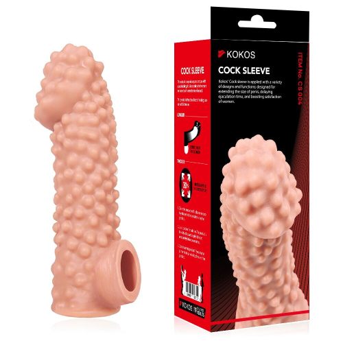 Kokos Cock Sleeve CS 004 L - Насадка на член з бульбашками