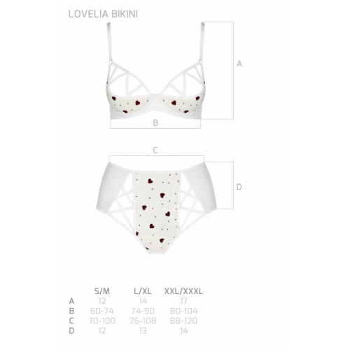 LOVELIA BIKINI white L/XL — Набір нижнього білизни з трусиками