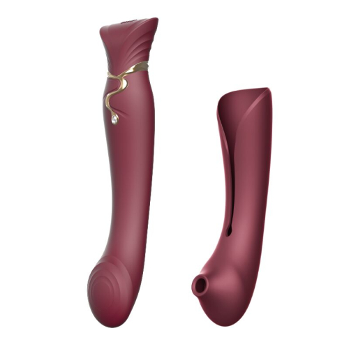 Zalo Queen Wine Red - Вибратор PulseWave™