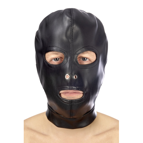 Fetish Tentation Open mouth and eyes BDSM hood — Капюшон БДСМ