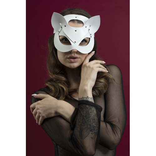 Feral Feelings — Catwoman Mask — Маска кішки БДСМ на очі білого кольору