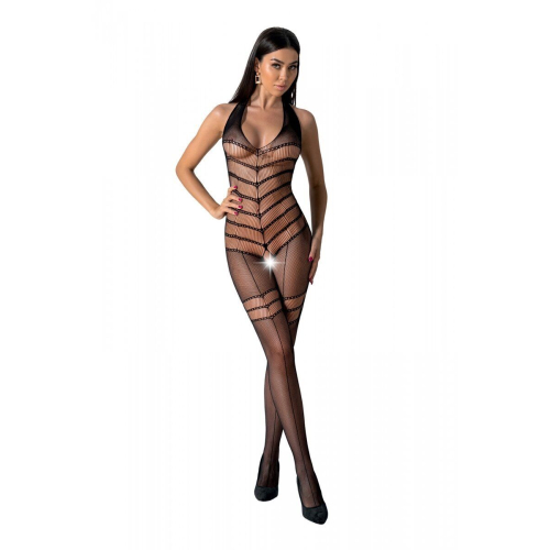Passion BS100 black - Бодистокинг сетка