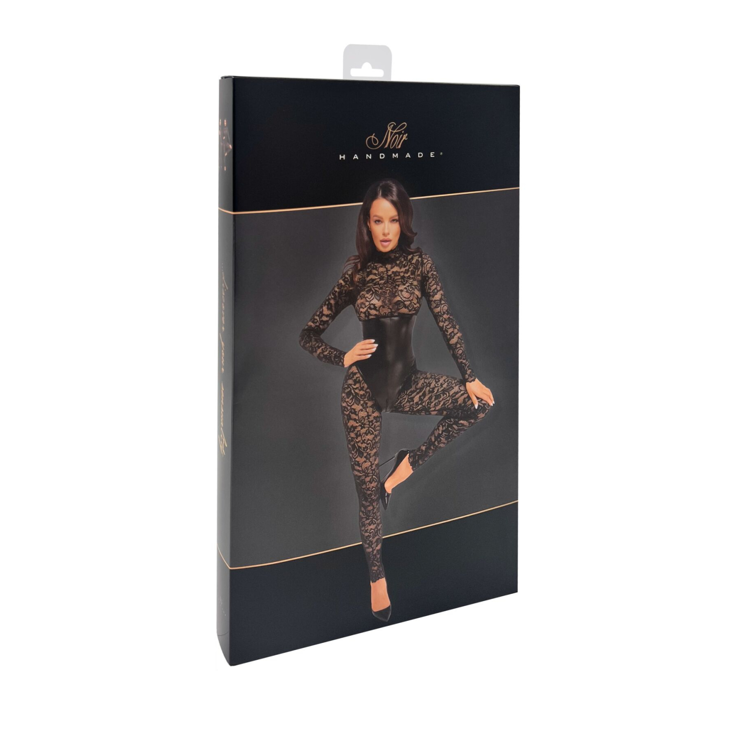 F299 Enigma lace catsuit with underbust