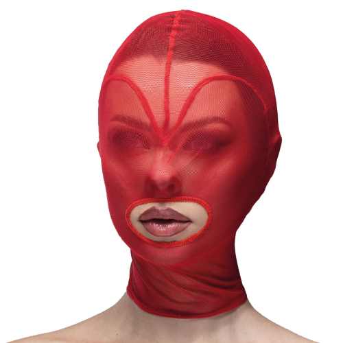 Feral Feelings - Hearts Mask Red- Маска серце сітка з відкритим ротом