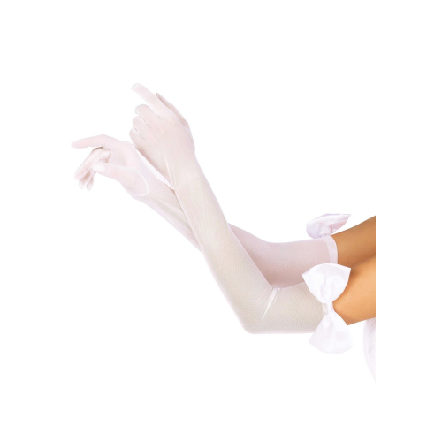 Довгі рукавички Leg Avenue White 