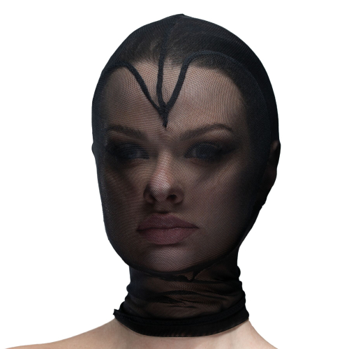 Feral Feelings Hearts Mask Black/Black - Маска сердце сетка с полностью закрытым лицом