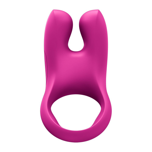 На фото эрекционное виброкольцо с двойной стимуляцией клитора Fun Factory NŌS CLASSIC Magenta, 2 мотора