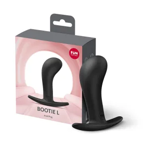 На фото анальна пробка Fun Factory BOOTIE L Black, діаметр 3,8 см, тонкий обмежувач