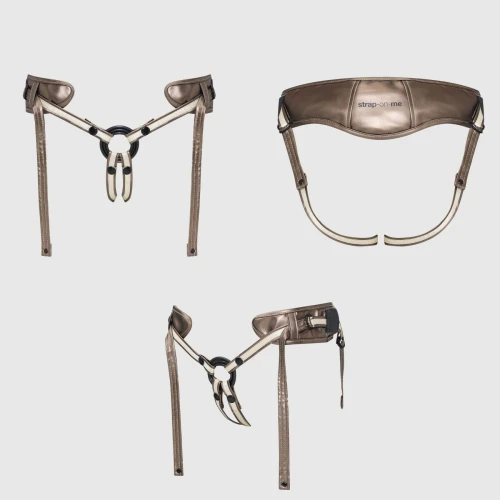 На фото трусы для страпона Strap-On-Me Leatherette HARNESS DESIROUS - NEW DESIGN