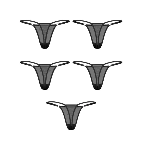 На фото набор трусиков Obsessive Violami 5-pack thong L/XL