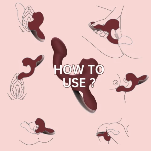 На фото красный смарт-вибратор Magic Motion Ponder Red, двойная стимуляция, виброяйцо+язычок для клитора