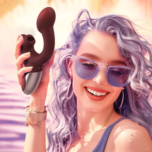 На фото красный смарт-вибратор Magic Motion Ponder Red, двойная стимуляция, виброяйцо+язычок для клитора