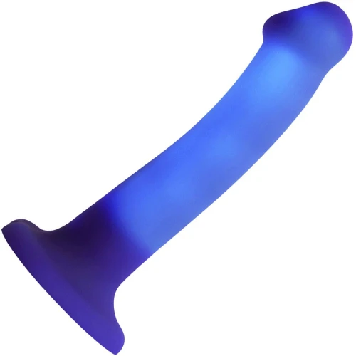 Светящийся дилдо Strap-On-Me Glow-LED Dildo Purple - M