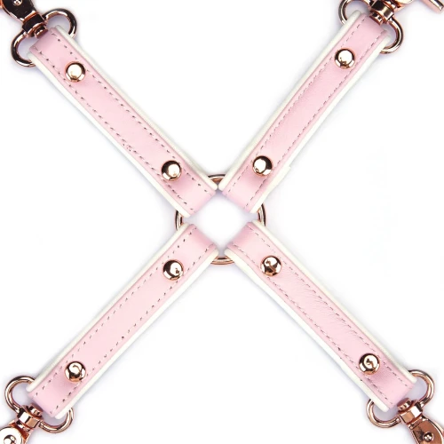 На фото крестовина Liebe Seele White & Pink Leather Hogtie