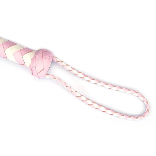 На фото Флогер Liebe Seele White & Pink Leather Whip