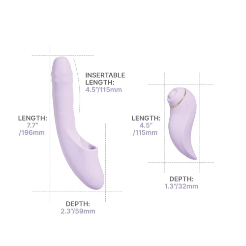 На фото смарт-вибратор 5в1 Svakom DuoGlow, пульсивный вибратор с бусинами и пульсивный стимулятор