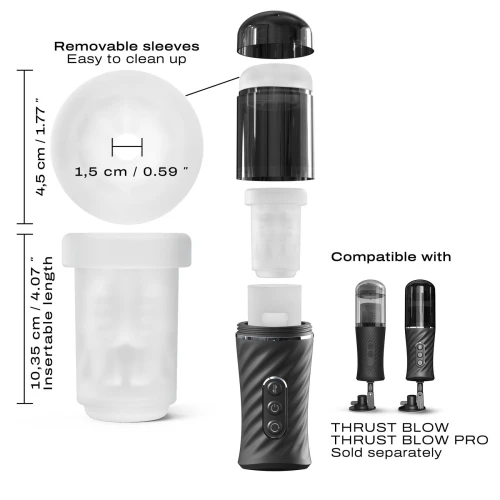 На фото рукав для мастурбатора Dorcel THRUST BLOW PUREJOY