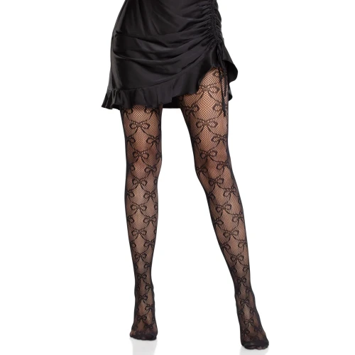 На фото колготки Leg Avenue Bow Net Tights One Size