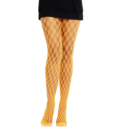 На фото колготки Leg Avenue Eyelet Net Tights Neon Orange One Size