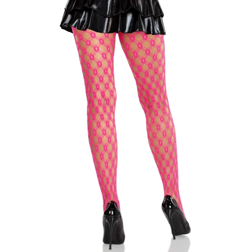 На фото колготки Leg Avenue Eyelet Net Tights Pink One Size