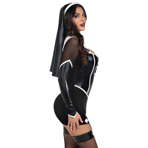 На фото костюм монахини Leg Avenue Holy Hottie Dress XS