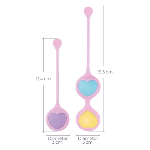 На фото изображены разноцветные вагинальные шарики Wooomy Love P