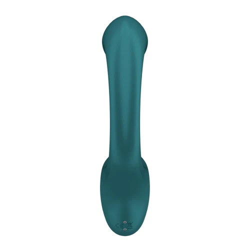 На фото вагинально-клиторальный вибратор Satisfyer G for Goddess 2 Bottle Green, 2 мотора