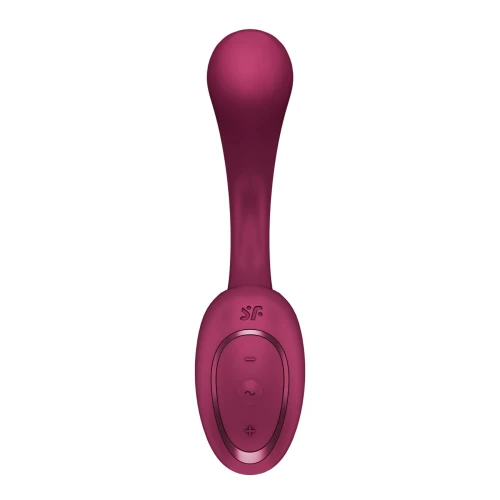 На фото вагинально-клиторальный вибратор Satisfyer G for Goddess 2 Wine Red, 2 мотора