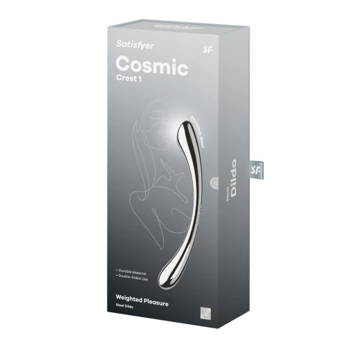 На фото металлический дилдо Satisfyer Cosmic Crest 1