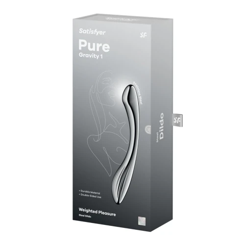 На фото металлический дилдо Satisfyer Pure Gravity 1