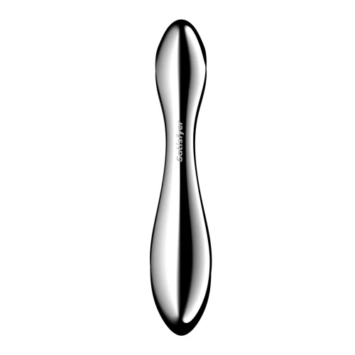 На фото металлический дилдо Satisfyer Pure Gravity 2