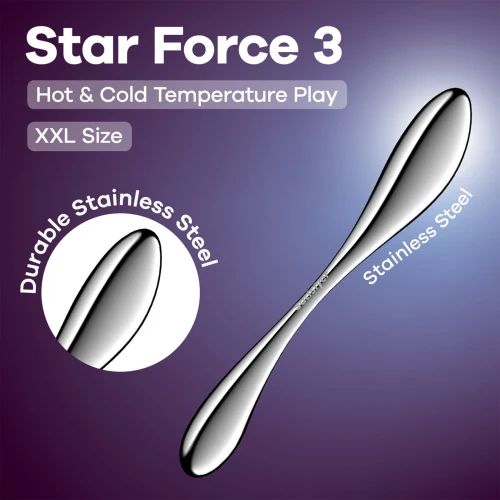 На фото металлический дилдо Satisfyer Star Force 3
