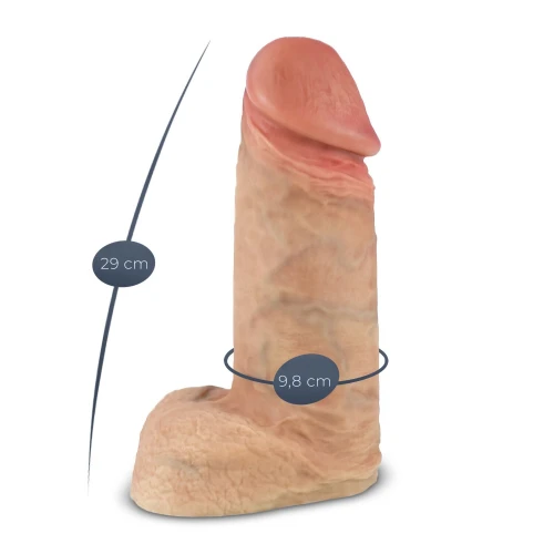 На фото реалистичный фаллоимитатор SilexD Premium Real Skin Flesh (11in MODEL 1), 