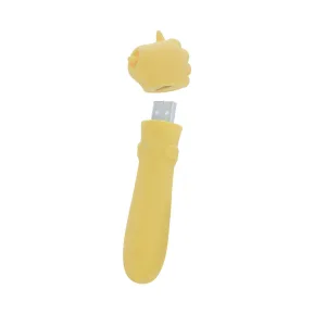 На фото жовтий вібратор-єдиноріжка Unihorn USB Bullet – Bean Blossom, віброкуля, USB-зарядка, 10 режимів