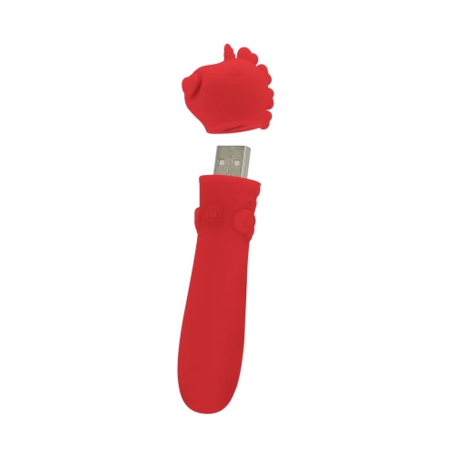 На фото вібратор-єдиноріжка Unihorn USB Bullet – Cupid's Beau, віброкуля, USB-зарядка, 10 режимів 