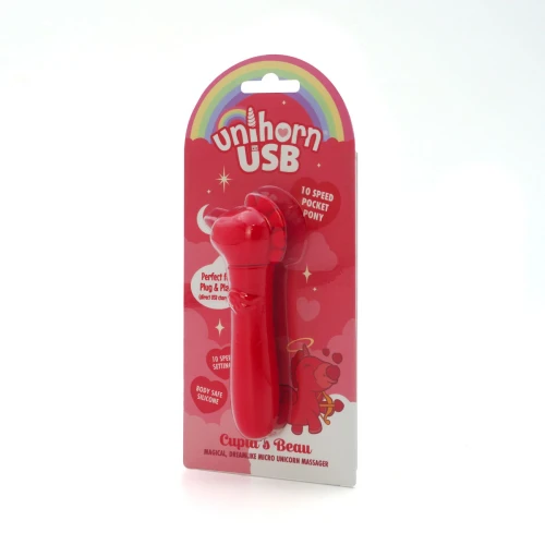 На фото вібратор-єдиноріжка Unihorn USB Bullet – Cupid's Beau, віброкуля, USB-зарядка, 10 режимів 