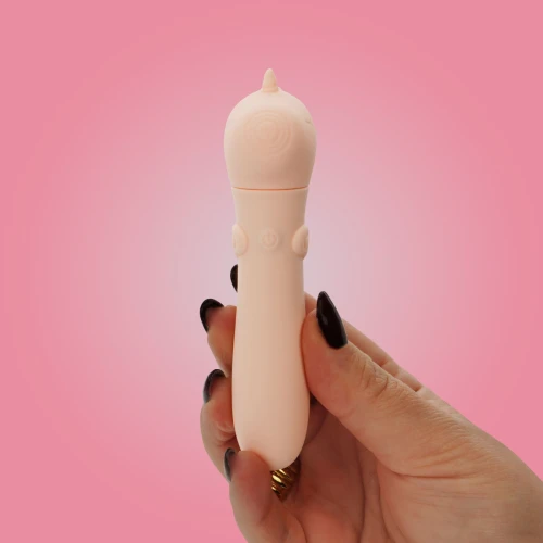 На фото вибратор-единорожка Unihorn USB Bullet – Heart Throb, виброшар, USB-зарядка, 10 режимов