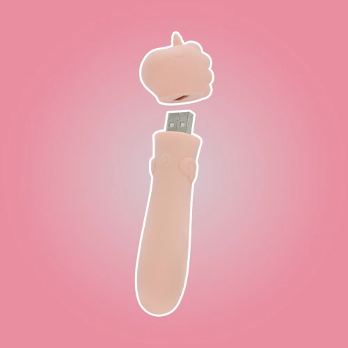 На фото вибратор-единорожка Unihorn USB Bullet – Heart Throb, виброшар, USB-зарядка, 10 режимов