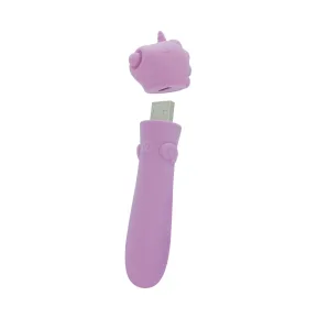 На фото вібратор-єдиноріжка Unihorn USB Bullet – Karma Lilac, віброкуля, USB-зарядка, 10 режимів