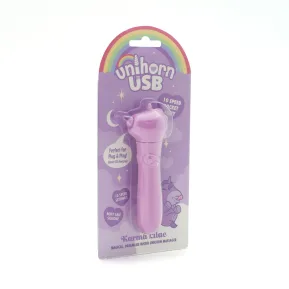 На фото вібратор-єдиноріжка Unihorn USB Bullet – Karma Lilac, віброкуля, USB-зарядка, 10 режимів
