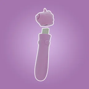 На фото вібратор-єдиноріжка Unihorn USB Bullet – Karma Lilac, віброкуля, USB-зарядка, 10 режимів