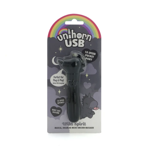 На фото вибратор-единорожка Unihorn USB Bullet – Wild Spirit, виброшар, USB-зарядка, 10 режимов