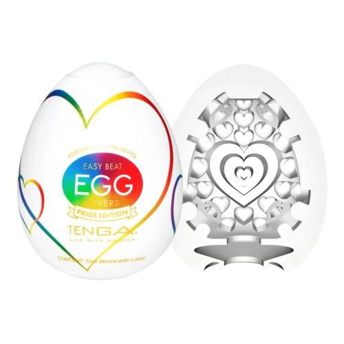 На фото мастурбатор-яйцо Tenga Egg Lovers Pride Edition