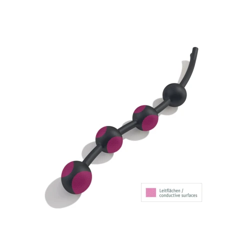 На фото анальные шарики Mystim Booty Garland L для электростимулятора