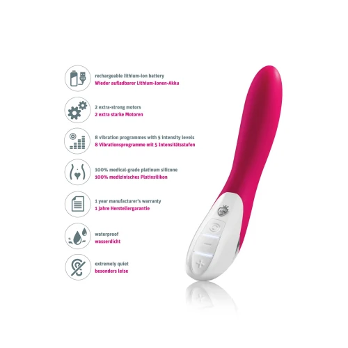 На фото розовый вибратор Mystim Elegant Eric Pink